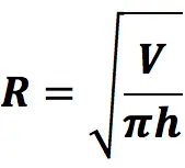 Finding the radius of a cylinder: formula and examples