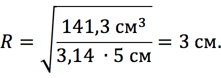 Finding the radius of a cylinder: formula and examples