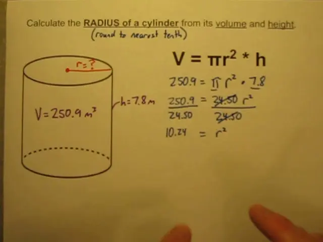 Finding the radius of a cylinder: formula and examples