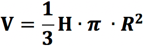 Finding the volume of a cone: formula and tasks