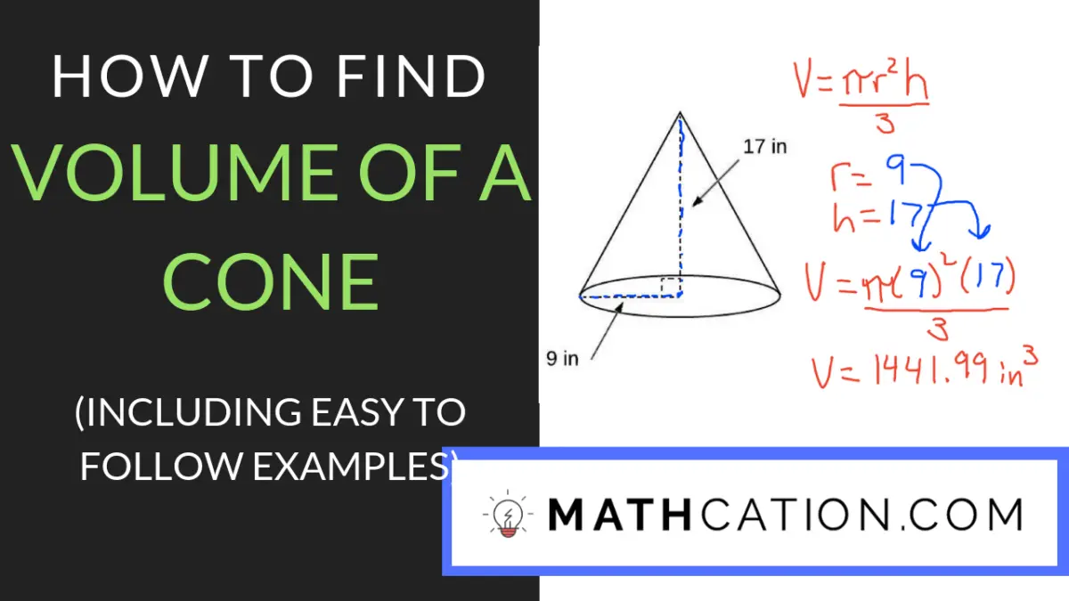 Finding the volume of a cone: formula and tasks