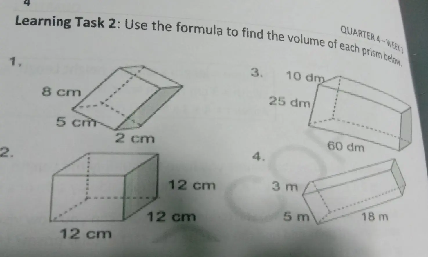 Finding the volume of a prism: formula and tasks