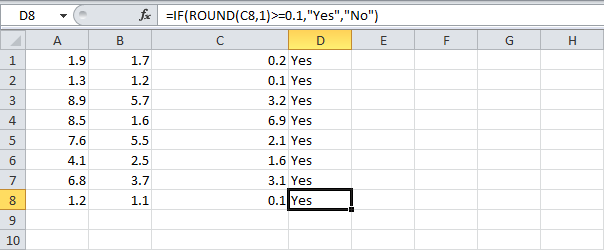 floating point error in excel