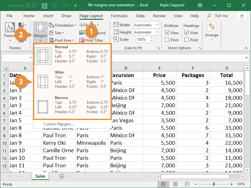 Formatting Margins And Page Orientation In Excel Healthy Food Near Me