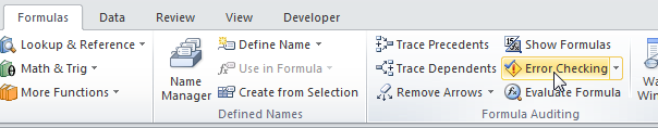 Formula dependencies in Excel