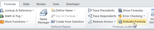 Formula dependencies in Excel