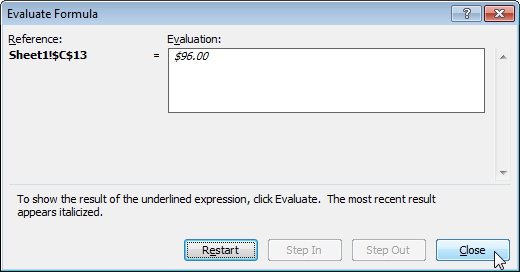 Formula dependencies in Excel