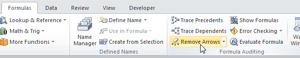 Formula dependencies in Excel