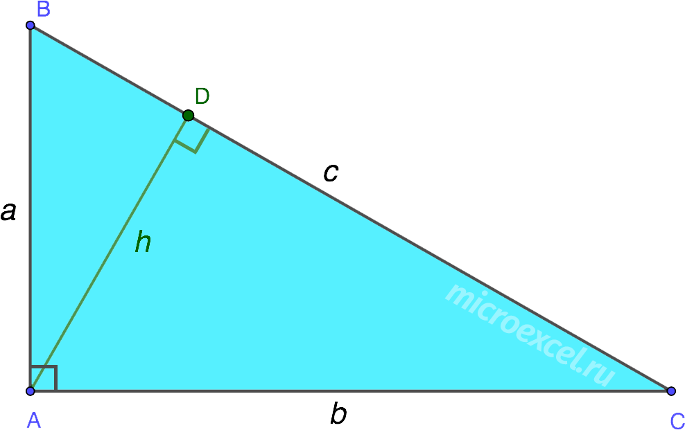 Formulas for finding the height of a triangle