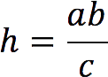 Formulas for finding the height of a triangle