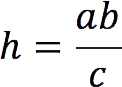 Formulas for finding the height of a triangle