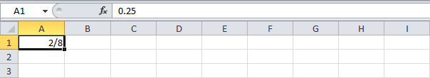 Fractions in Excel