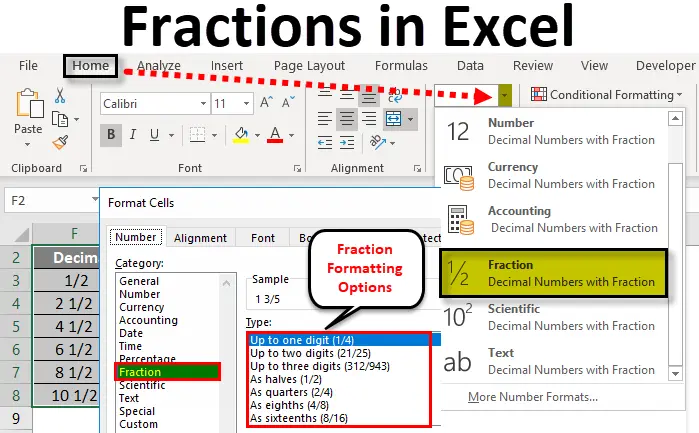 Fractions in Excel