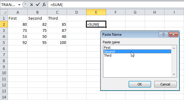 Function keys in Excel