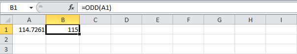 Functions EVEN and ODD in Excel