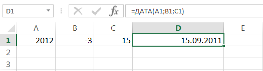 Functions to create and display dates and times in Excel