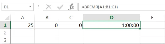 Functions to create and display dates and times in Excel