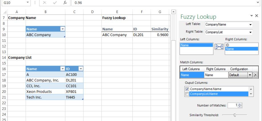 Fuzzy Text Search with Fuzzy Lookup in Excel