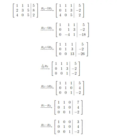 Gauss method for SLAE solution