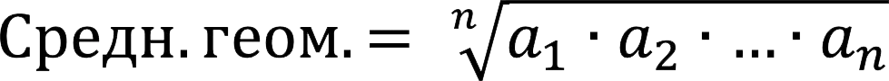 Geometric mean of numbers