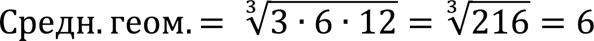 Geometric mean of numbers