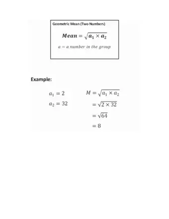 Geometric mean of numbers