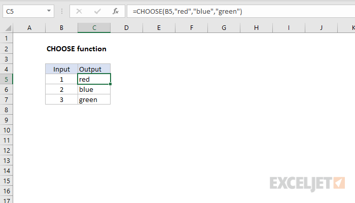 Getting an element from a set by number with the CHOOSE function