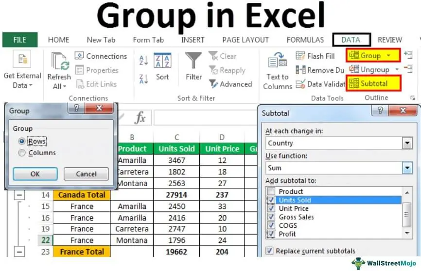 How To Add Group In Excel Sheet