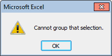 Grouping in an Excel PivotTable