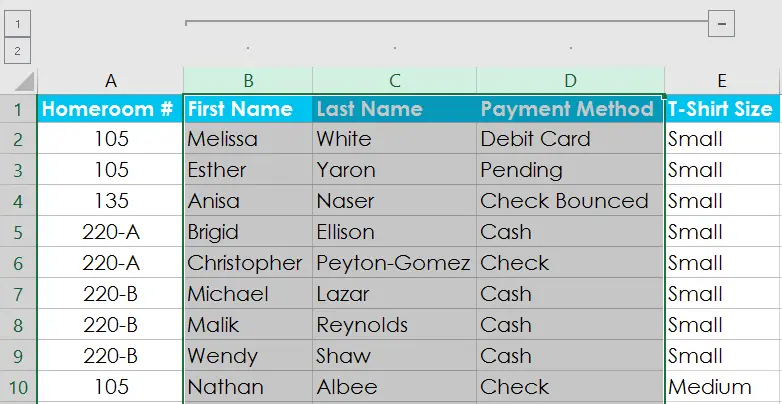 Groups and Subtotals in Excel