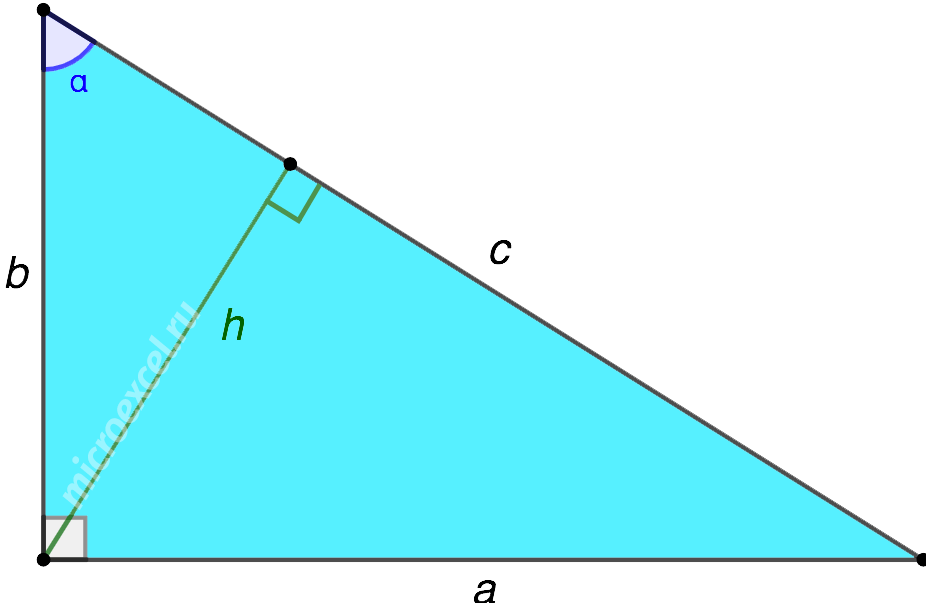 Height properties of a right triangle