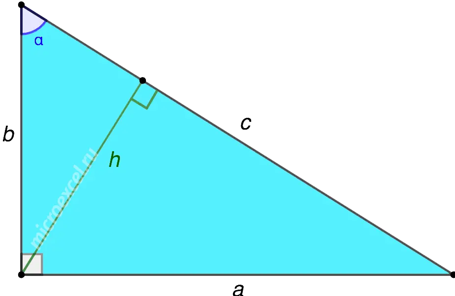 Height properties of a right triangle