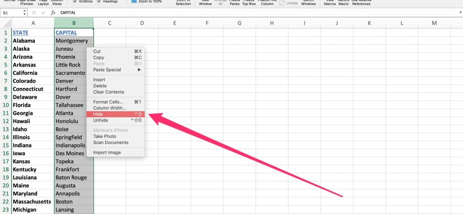 Hidden Cells in Excel Table: How to Show – Healthy Food Near Me