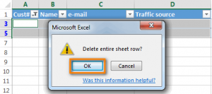 How can I delete all empty rows in Excel automatically