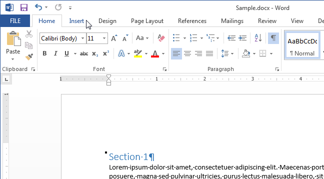 How to add a header or footer to a Word document