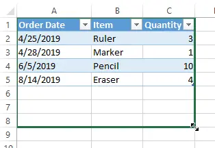 How to add a new row in excel. Inside and at the end of the table, in the &#8220;smart table&#8221;