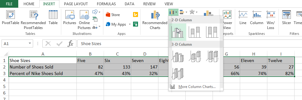 How to add a secondary axis to a chart in Excel