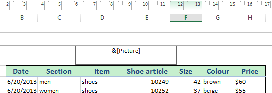 How to add a watermark to an excel sheet