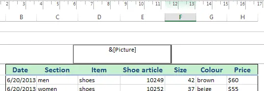 How to add a watermark to an excel sheet