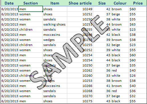 How to add a watermark to an excel sheet