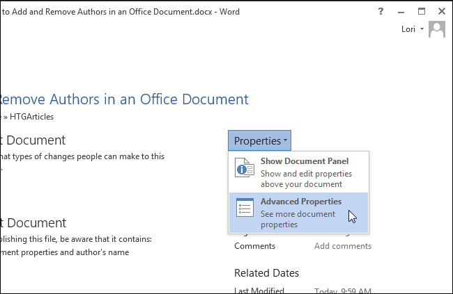 How to add and remove document authors in Microsoft Office