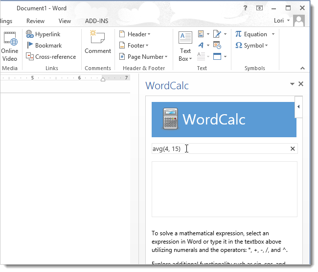 How to add useful attachments to Word 2013