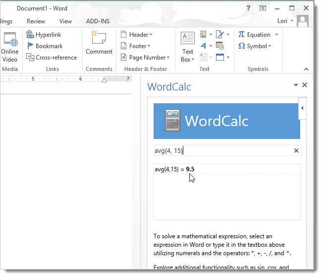 How to add useful attachments to Word 2013