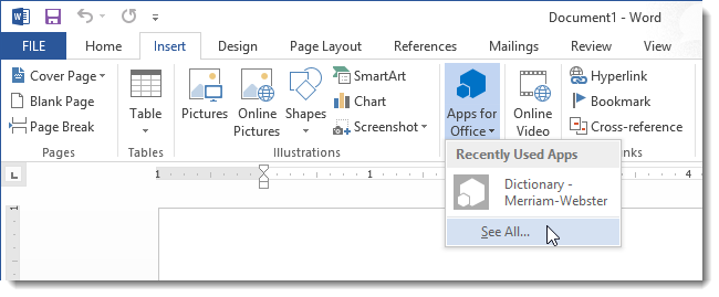 How to add useful attachments to Word 2013