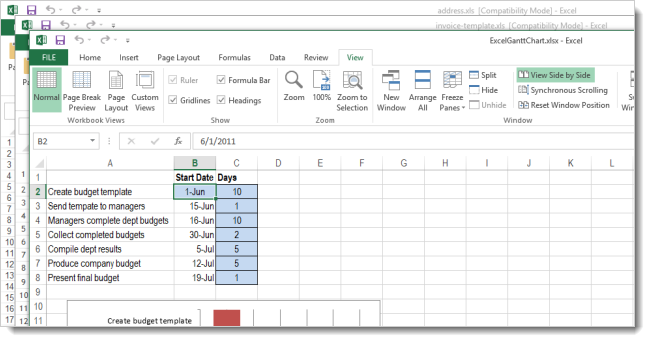 How to arrange Excel 2013 files side by side in different windows