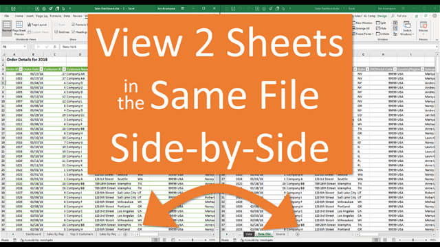 How to arrange Excel 2013 files side by side in different windows