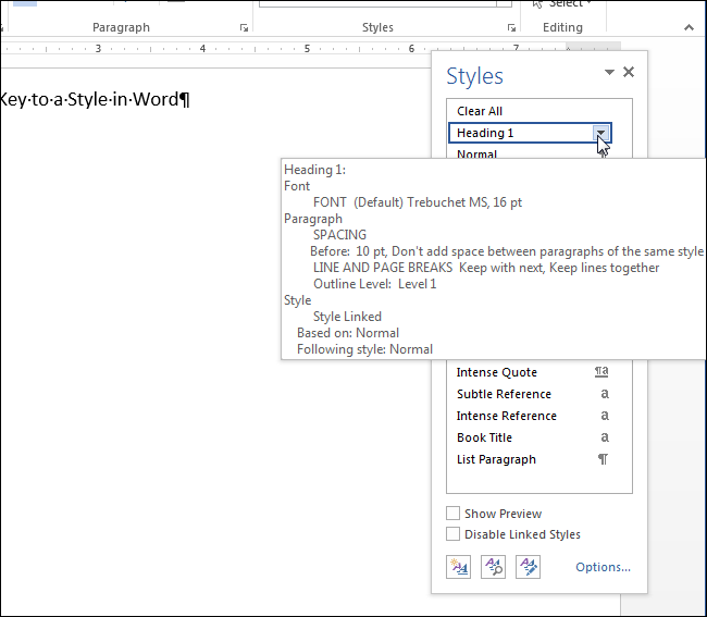 How to assign a keyboard shortcut to apply a style in Word