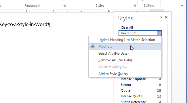 How to assign a keyboard shortcut to apply a style in Word