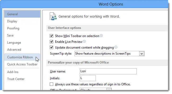 How to assign keyboard shortcuts to Word commands