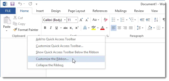 How to assign keyboard shortcuts to Word commands